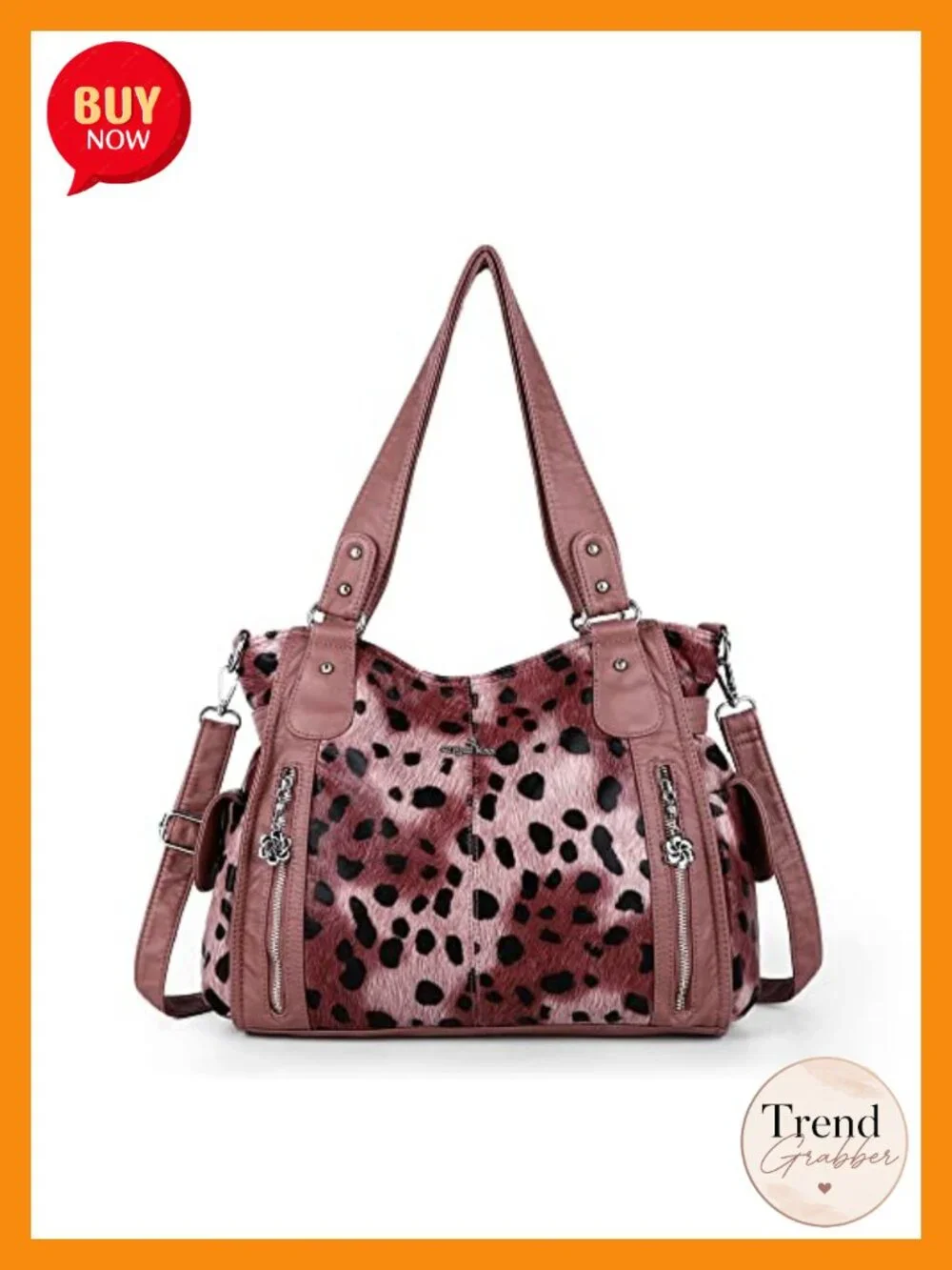 Washed Vegan Leather Top-Handle Hobo Purse with Shoulder Strap